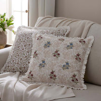 Floral Reversible Decorative Square Pillow Cover - Ivory Multi, 20 in. x 20 in.,Ivory Multi