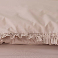 Solid Ruffle Garment Washed Cotton Percale Duvet Cover - Rose, Twin/Twin XL,Rose