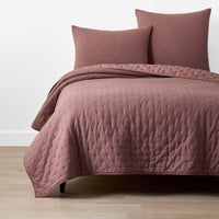 Petite Tufted Quilted Sham - Brick, Standard,Brick