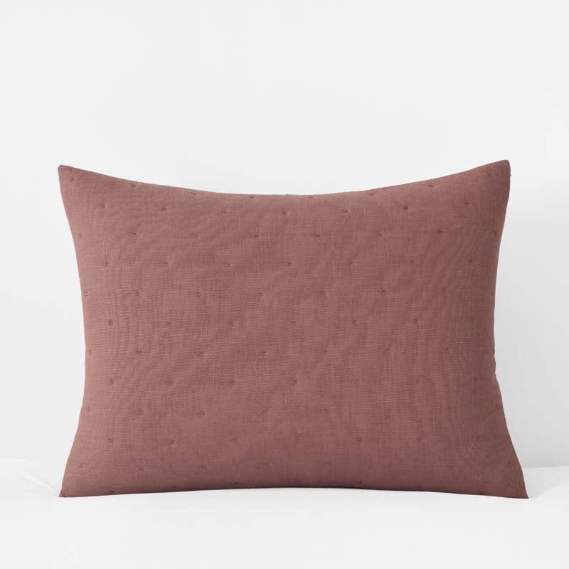 Petite Tufted Quilted Sham - Brick, Standard,Brick