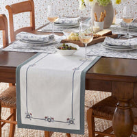 Floral Table Runner - Floral Border, 16 in. x 90 in.,Floral Border