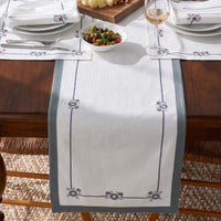 Floral Table Runner - Floral Border, 16 in. x 90 in.,Floral Border