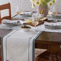 Floral Table Runner - Floral Border, 16 in. x 90 in.,Floral Border