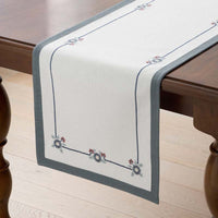 Floral Table Runner - Floral Border, 16 in. x 90 in.,Floral Border