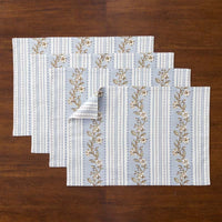 Floral Placemats, Set of 4 - Floral Stripe,Floral Stripe
