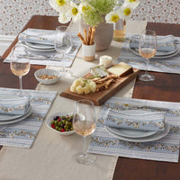 Floral Placemats, Set of 4 - Floral Stripe,Floral Stripe