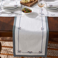 Floral Placemats, Set of 4 - Floral Border,Floral Border