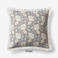 Flower Reversible Decorative Square Pillow Cover - Multi, 20 in. x 20 in.,Multi
