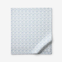 Tira Floral Classic Cool Cotton Percale Flat Bed Sheet - Flower Blue, King/Cal. King,Flower Blue