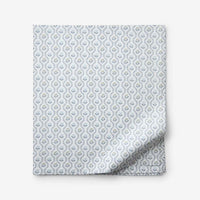 Tira Floral Classic Cool Cotton Percale Flat Bed Sheet - Flower Green, Twin/Twin XL,Flower Green