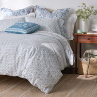 Tira Floral Classic Cool Cotton Percale Pillowcase Set - Flower Green, Standard,Flower Green