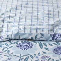 Tira Floral Classic Cool Cotton Percale Reversible Duvet Cover - Floral Blue, King/Cal. King,Floral Blue