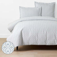 Tira Floral Classic Cool Cotton Percale Duvet Cover - Flower Green, Twin/Twin XL,Flower Green