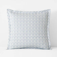 Tira Floral Classic Cool Cotton Percale Sham - Flower Blue, Euro,Flower Blue