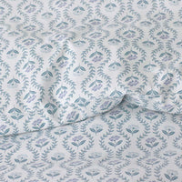 Tira Floral Classic Cool Cotton Percale Sham - Flower Blue, Standard,Flower Blue