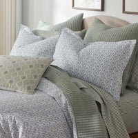 Tira Floral Classic Cool Cotton Percale Sham - Flower Green, Standard,Flower Green