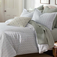 Tira Floral Classic Cool Cotton Percale Sham - Flower Green, Standard,Flower Green
