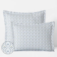 Tira Floral Classic Cool Cotton Percale Sham - Flower Green, Standard,Flower Green