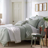 Tira Floral Classic Cool Cotton Percale Sham - Stripe Green, King,Stripe Green