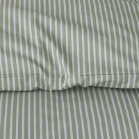 Tira Floral Classic Cool Cotton Percale Sham - Stripe Green, King,Stripe Green