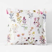 Blooming Garden Classic Smooth Sateen Sham - White Multi, Euro,White Multi