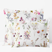 Blooming Garden Classic Smooth Sateen Sham - White Multi, Standard,White Multi