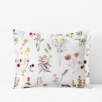 Blooming Garden Classic Smooth Sateen Sham - White Multi, Standard,White Multi