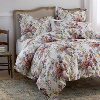 Nature's Bouquet Classic Smooth Sateen Sham - Cream Multi, Standard,Cream Multi
