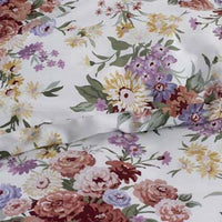 Nature's Bouquet Classic Smooth Sateen Sham - Cream Multi, Standard,Cream Multi