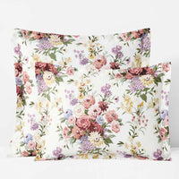 Nature's Bouquet Classic Smooth Sateen Sham - Cream Multi, Standard,Cream Multi