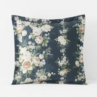 Blooming Melody Reversible Premium Smooth Wrinkle-Free Sateen Sham - Green Multi, Euro,Green Multi