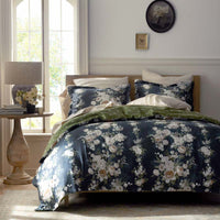 Blooming Melody Reversible Premium Smooth Wrinkle-Free Sateen Sham - Green Multi, Standard,Green Multi