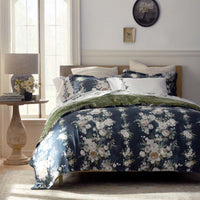 Blooming Melody Reversible Premium Smooth Wrinkle-Free Sateen Sham - Green Multi, Standard,Green Multi