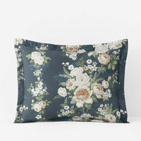 Blooming Melody Reversible Premium Smooth Wrinkle-Free Sateen Sham - Green Multi, Standard,Green Multi
