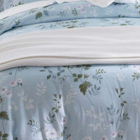 Wispy Meadow Premium Smooth Wrinkle-Free Sateen Bed Sheet Set - Blue Multi, Queen,Blue Multi