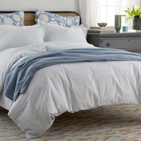 Feliciana Geo Garment Washed Cotton Percale Pillowcase Set - Blue Multi, Standard,Blue Multi