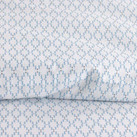 Feliciana Geo Garment Washed Cotton Percale Pillowcase Set - Blue Multi, Standard,Blue Multi