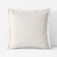 Feliciana Geo Garment Washed Cotton Percale Sham - Clay, Euro,Clay