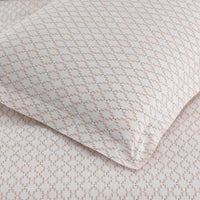 Feliciana Geo Garment Washed Cotton Percale Sham - Clay, King,Clay