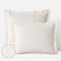 Feliciana Geo Garment Washed Cotton Percale Sham - Clay, King,Clay