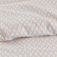 Feliciana Geo Garment Washed Cotton Percale Bed Sheet Set - Clay, Full,Clay