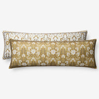 Medallion Reversible Decorative Lumbar Pillow Cover - Gold, 14 in. x 40 in.,Gold
