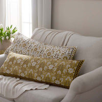Medallion Reversible Decorative Lumbar Pillow Cover - Gold, 14 in. x 40 in.,Gold