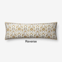Medallion Reversible Decorative Lumbar Pillow Cover - Gold, 14 in. x 40 in.,Gold