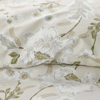 Tranquil Blossom Premium Smooth Wrinkle-Free Sateen Pillowcase Set - Antique Beige, King,Antique Beige
