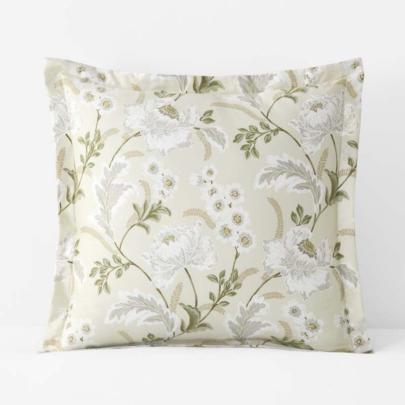 Tranquil Blossom Premium Smooth Wrinkle-Free Sateen Sham - Antique Beige, Euro,Antique Beige