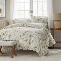 Tranquil Blossom Premium Smooth Wrinkle-Free Sateen Sham - Antique Beige, Standard,Antique Beige