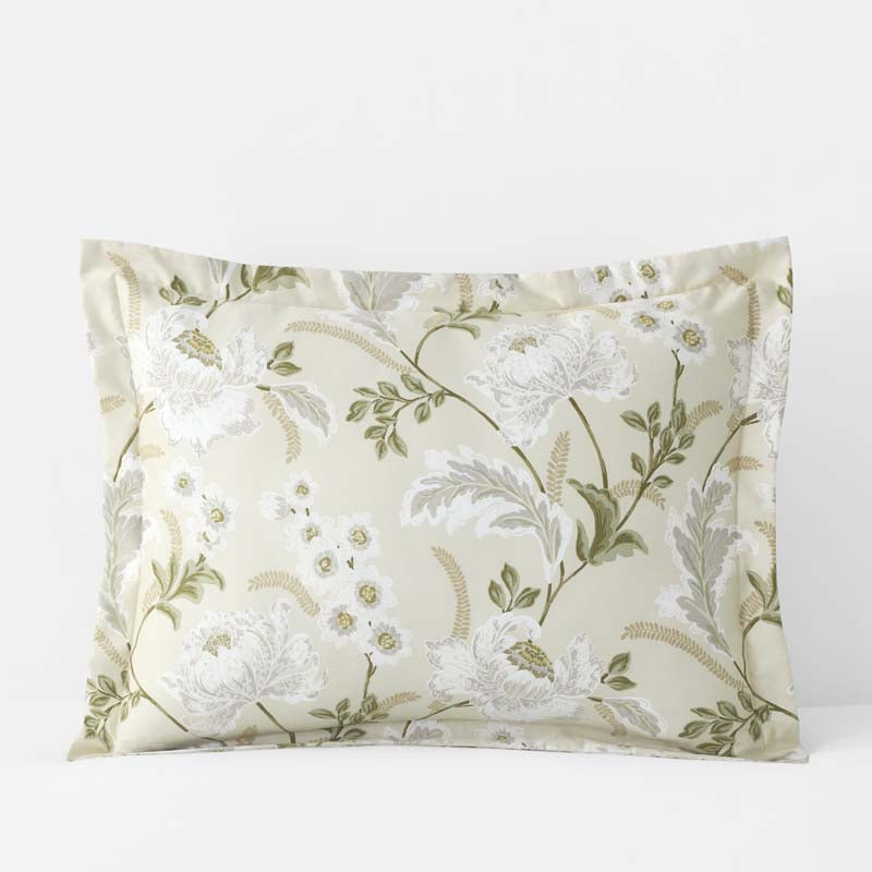 Tranquil Blossom Premium Smooth Wrinkle-Free Sateen Sham - Antique Beige, Standard,Antique Beige