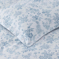 Whisper Fleur Premium Smooth Wrinkle-Free Sateen Duvet Cover - Blue Mist, King/Cal. King,Blue Mist