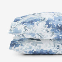 Floral Grove Premium Smooth Wrinkle-Free Sateen Pillowcase Set - Dusty Blue, King,Dusty Blue